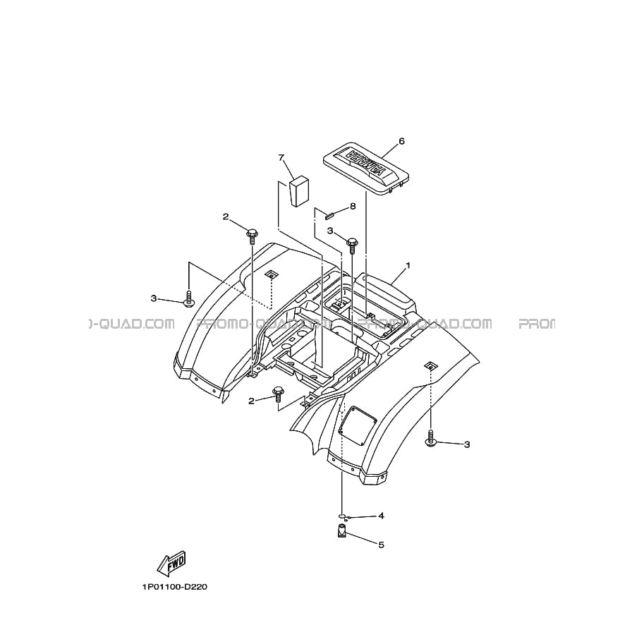 GARDE BOUE ARRIERE  Yamaha  2009 250  pièces OEMGARDE BOUE ARRIERE  Yamaha  2009 250  pièces OEM