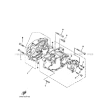 CARTER MOTEUR pour Yamaha 250 2009 BIG_BEAR YFM250 1P0H ROMANTIQUE ROUGE