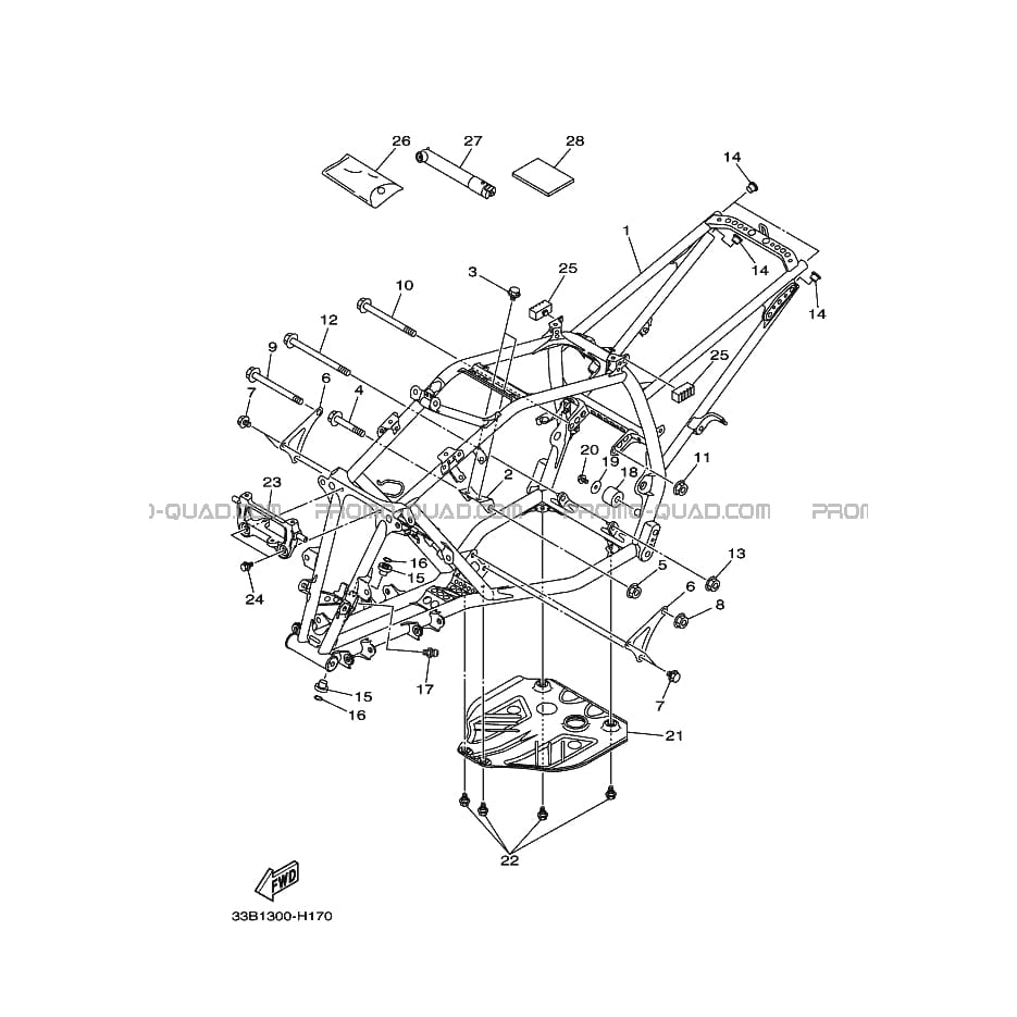 CADRE  Yamaha  2009 250  pièces OEMCADRE  Yamaha  2009 250  pièces OEM