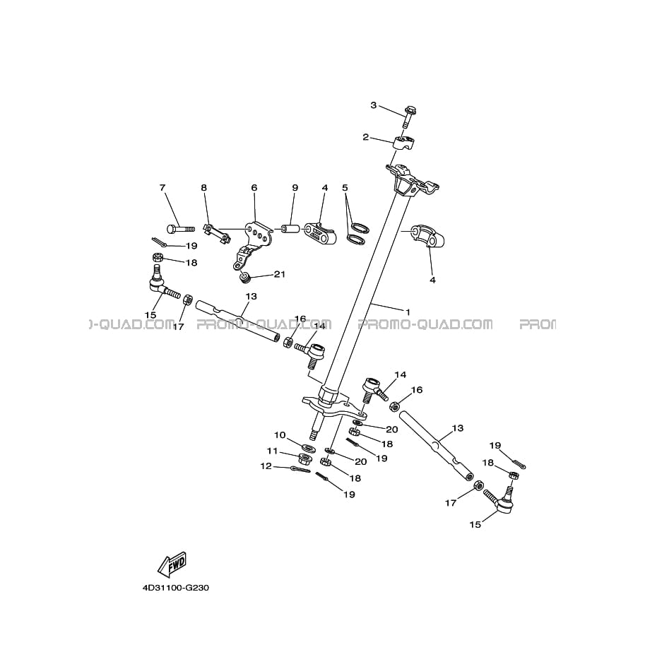 DIRECTION  Yamaha  2009 250  pièces OEMDIRECTION  Yamaha  2009 250  pièces OEM