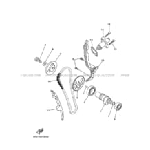 ARBRE A CAMES     CHAINE DE DISTRIBUTION pour Yamaha 250 2009 RAPTOR YFM250R 4D3P YAMAHA BLACK