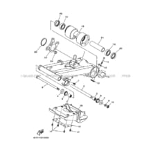 BRAS ARRIERE pour Yamaha 250 2009 RAPTOR YFM250R 4D3P YAMAHA BLACK