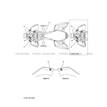EMBLEME pour Yamaha 250 2009 RAPTOR YFM250R 4D3P YAMAHA BLACK