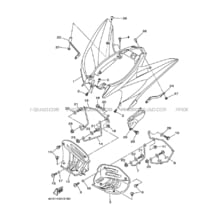 GARDE BOUE ARRIERE pour Yamaha 250 2009 RAPTOR YFM250R 4D3P YAMAHA BLACK