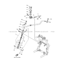 MAITRE CYLINDRE DE FREIN ARRIERE pour Yamaha 250 2009 RAPTOR YFM250R 4D3P YAMAHA BLACK