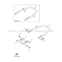 PARE CHOCS pour Yamaha 250 2009 RAPTOR YFM250R 4D3P YAMAHA BLACK