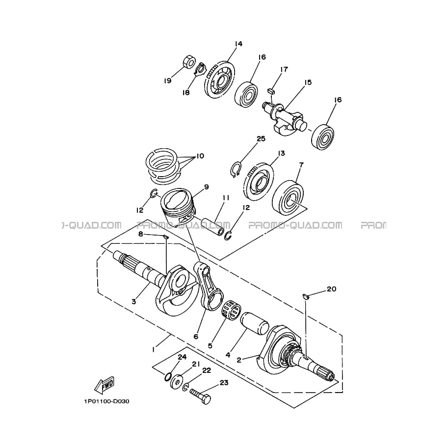 VILEBREQUIN     PISTON  Yamaha  2011 250  Original parts OEMVILEBREQUIN     PISTON  Yamaha  2011 250  Original parts OEM