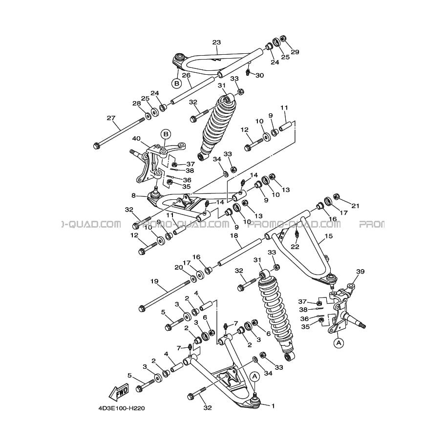 SUSPENSION     ROUE AVANT  Yamaha  2011 250  Original parts OEMSUSPENSION     ROUE AVANT  Yamaha  2011 250  Original parts OEM