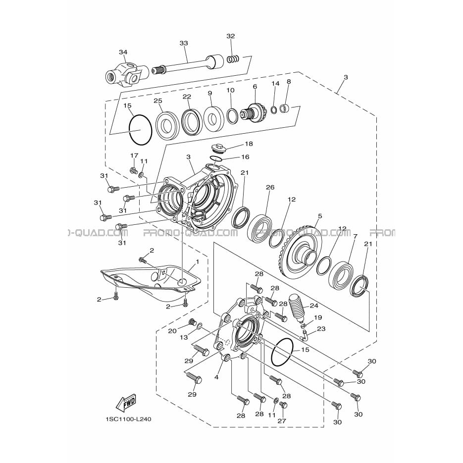 CARDAN     COUPLE CONIQUE  Yamaha  2012 300  Original parts OEMCARDAN     COUPLE CONIQUE  Yamaha  2012 300  Original parts OEM