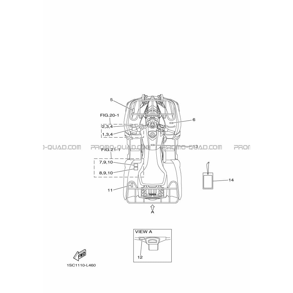 EMBLEME     ETIQUETTE 1  Yamaha  2012 300  Original parts OEMEMBLEME     ETIQUETTE 1  Yamaha  2012 300  Original parts OEM