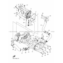 CARTER - MOTEUR 1 pour Yamaha 300 2013 GRIZZLY YFM300 1SC5 PASTEL DEEP GREEN