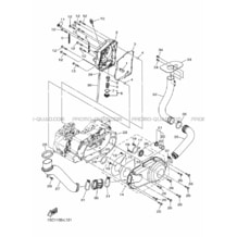 CARTER - MOTEUR 1 pour Yamaha 300 2013 GRIZZLY YFM300 1SC7 PASTEL DEEP GREEN