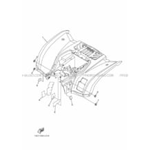 GARDE BOUE ARRIERE pour Yamaha 300 2013 GRIZZLY YFM300 1SC7 ROMANTIQUE ROUGE