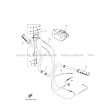 GUIDON ET CABLES pour Yamaha 300 2013 GRIZZLY YFM300 1SC7 ROMANTIQUE ROUGE