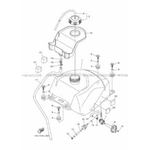 RESERVOIR A ESSENCE pour Yamaha 300 2013 GRIZZLY YFM300 1SC7 ROMANTIQUE ROUGE