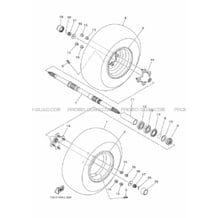 ROUE ARRIERE pour Yamaha 300 2013 GRIZZLY YFM300 1SC7 ROMANTIQUE ROUGE