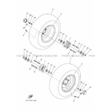 ROUE AVANT pour Yamaha 300 2013 GRIZZLY YFM300 1SC7 ROMANTIQUE ROUGE
