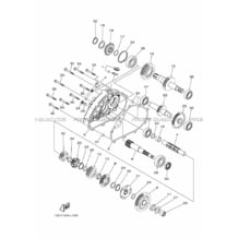TRANSMISSION pour Yamaha 300 2013 GRIZZLY YFM300 1SC7 ROMANTIQUE ROUGE