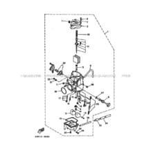 CARBURATEUR pour Yamaha 350 1988 WARRIOR YFM350X 2XK0 CHAPPY RED