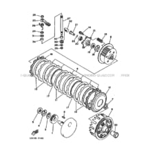 EMBRAYAGE DE DEMARREUR pour Yamaha 350 1988 WARRIOR YFM350X 2XK0 CHAPPY RED