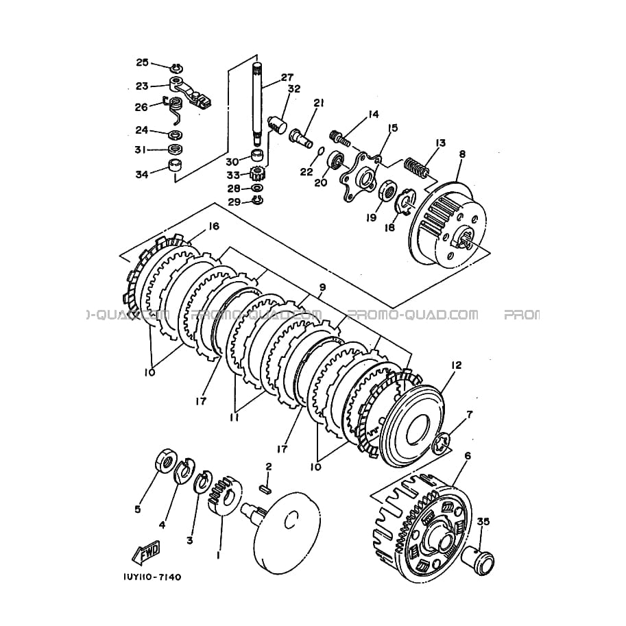 EMBRAYAGE DE DEMARREUR  Yamaha  1988 350  Original parts OEMEMBRAYAGE DE DEMARREUR  Yamaha  1988 350  Original parts OEM