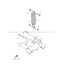AMORTISSEUR ARRIERE pour Yamaha 350 1989 BIG_BEAR YFM350FW 3HN2 BEIGE