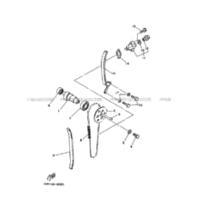 ARBRE A CAMES     CHAINE DE DISTRIBUTION pour Yamaha 350 1989 BIG_BEAR YFM350FW 3HN2 BEIGE