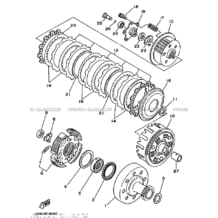 EMBRAYAGE DE DEMARREUR pour Yamaha 350 1989 BIG_BEAR YFM350FW 3HN2 BEIGE
