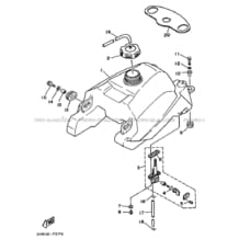 RESERVOIR A ESSENCE pour Yamaha 350 1989 BIG_BEAR YFM350FW 3HN2 OCEAN BLUE