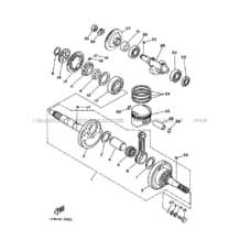 VILEBREQUIN     PISTON pour Yamaha 350 1989 BIG_BEAR YFM350FW 3HN2 OCEAN BLUE