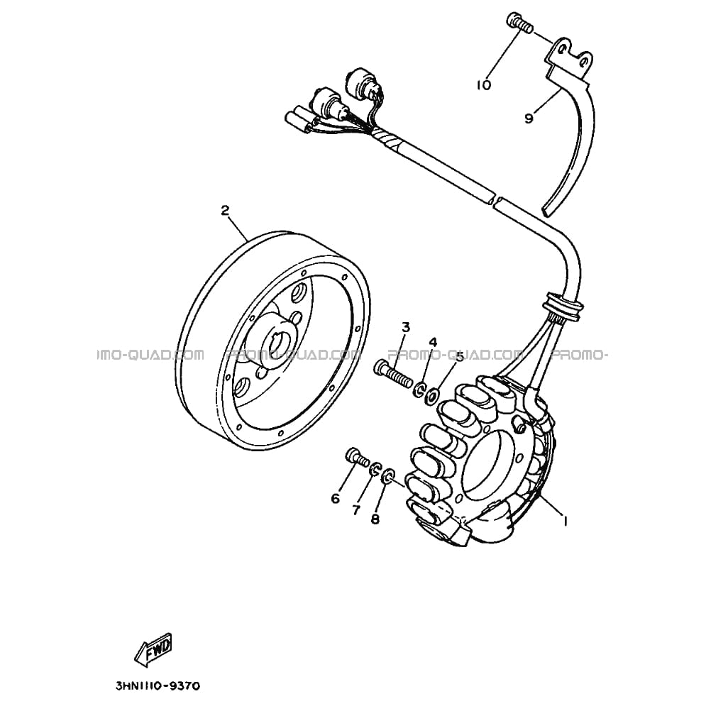 ALLUMAGE  Yamaha  1989 350  Original parts OEMALLUMAGE  Yamaha  1989 350  Original parts OEM