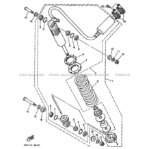 AMORTISSEUR ARRIERE pour Yamaha 350 1989 WARRIOR YFM350X 3GD2 CHAPPY RED
