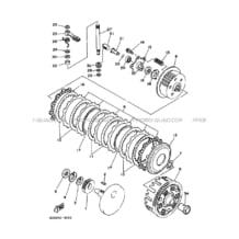 EMBRAYAGE DE DEMARREUR pour Yamaha 350 1989 WARRIOR YFM350X 3GD4 FARAWAY BLUE