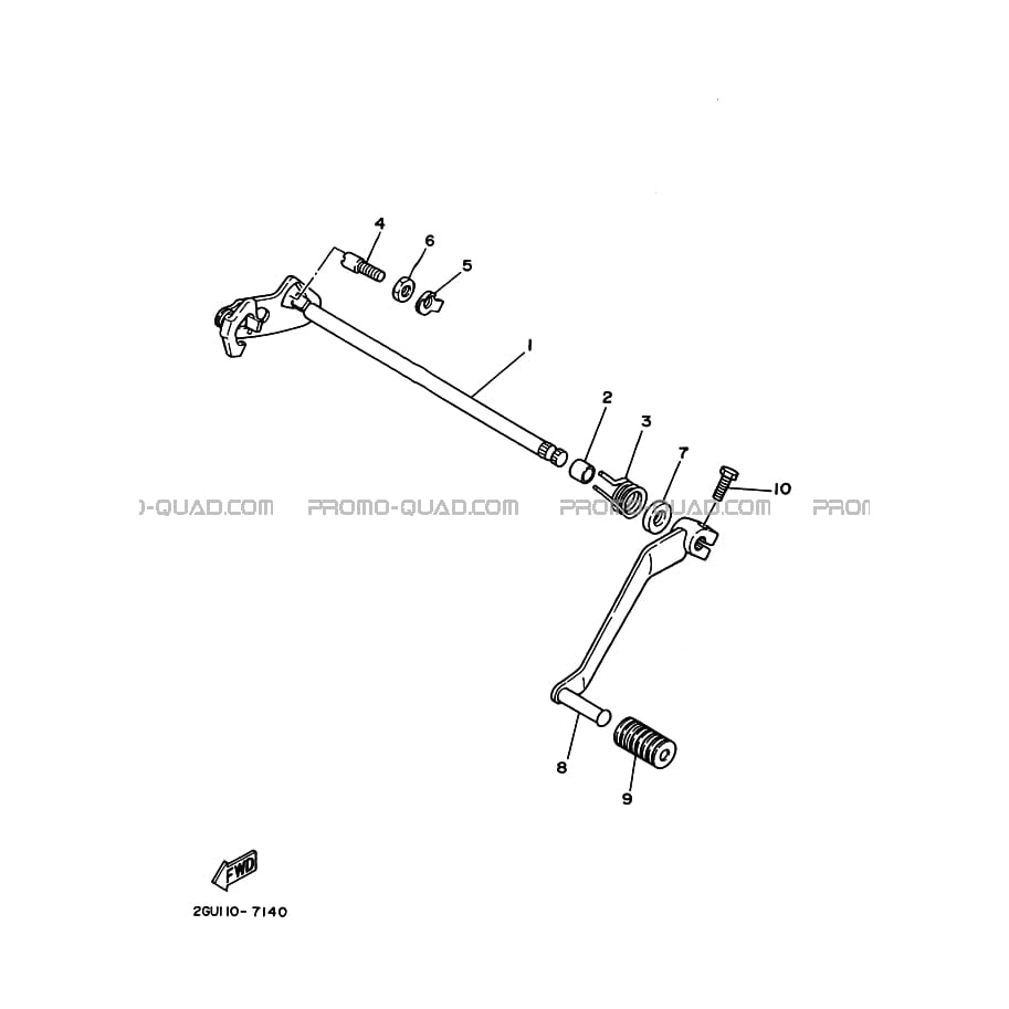 AXE DE SELECTEUR     PEDALE  Yamaha  1990 350  Original parts OEMAXE DE SELECTEUR     PEDALE  Yamaha  1990 350  Original parts OEM