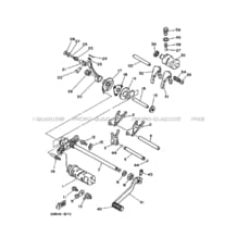 BARILLET DE SELECTION     FOURCHETTES pour Yamaha 350 1990 BIG_BEAR YFM350FW 3HN4 OCEAN BLUE