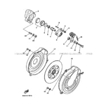 ETRIER DE FREIN ARRIERE pour Yamaha 350 1990 BIG_BEAR YFM350FW 3HN4 OCEAN BLUE