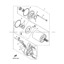 DEMARREUR pour Yamaha 350 1990 BIG_BEAR YFM350FW 3HN4 SUNNY BEIGE