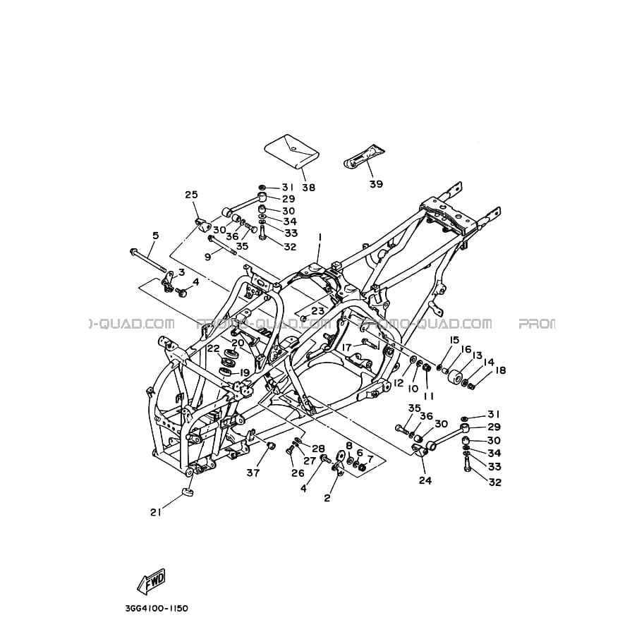 CADRE  Yamaha  1991 350  pièces OEMCADRE  Yamaha  1991 350  pièces OEM