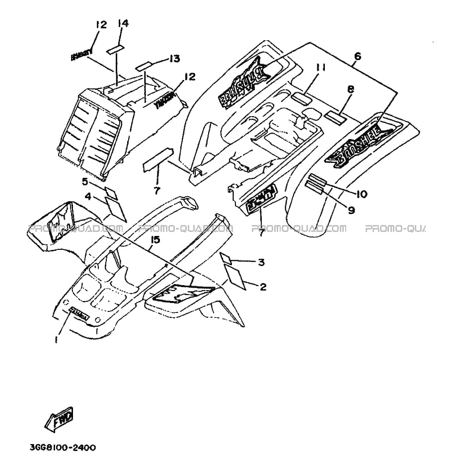 EMBLEME     ETIQUETTE 1  Yamaha  1992 350  pièces OEMEMBLEME     ETIQUETTE 1  Yamaha  1992 350  pièces OEM
