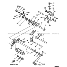BARILLET DE SELECTION     FOURCHETTES pour Yamaha 350 1993 YFM YFM350ER 3HP9 OCEAN BLUE