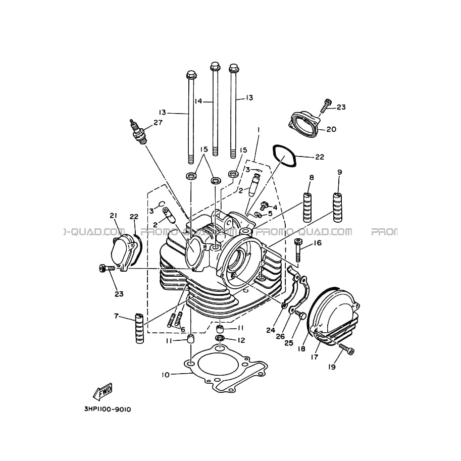 CULASSE  Yamaha  1994 350  pièces OEMCULASSE  Yamaha  1994 350  pièces OEM