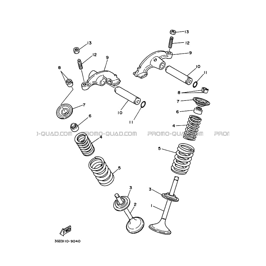 SOUPAPE  Yamaha  1995 350  pièces OEMSOUPAPE  Yamaha  1995 350  pièces OEM