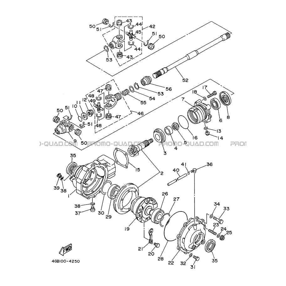 DIFFERENTIEL AVANT  Yamaha  1995 350  Original parts OEM