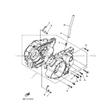 CARTER MOTEUR pour Yamaha 350 1995 WARRIOR YFM350X 3GDG INK BLUE