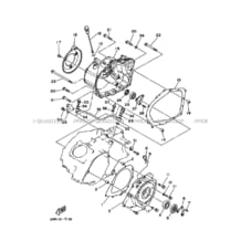 CARTER - MOTEUR 1 pour Yamaha 350 1996 BIG_BEAR YFM350FW 3HNR CLASSIC DARK BROWN