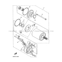 DEMARREUR pour Yamaha 350 1996 BIG_BEAR YFM350U 4UH2 MOSS GREEN