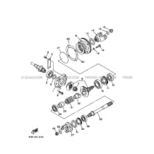TRANSMISSION INTERMEDIAIRE pour Yamaha 350 1996 WOLVERINE YFM350FW-X 4KB5 VERY PALE BLUE SOLID 1