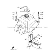 RESERVOIR A ESSENCE pour Yamaha 350 1997 BANSHEE YFZ350 3GGT YAMAHA BLACK