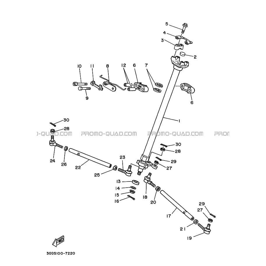 DIRECTION  Yamaha  2001 350  pièces OEMDIRECTION  Yamaha  2001 350  pièces OEM