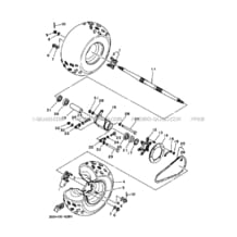 ROUE ARRIERE pour Yamaha 350 2001 WARRIOR YFM350X 5NF2 RADICAL WHITE